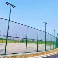 Clôture en treillis galvanisé en gros, taille personnalisée, pour terrains de jeux, terrains de badminton, stades, clôture Cyclone