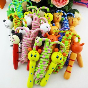 Bán buôn động vật phim hoạt hình gỗ bỏ qua đồ chơi Rope xử lý thông minh jump rope cho trẻ em - Product Image 1