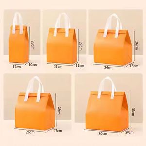 Large Capacity Nonwoven Insulated Lunch Bag Waterproof Thermal Takeaway Delivery Bag with Custom Logo Eco Friendly Food Tote - Product Image 5