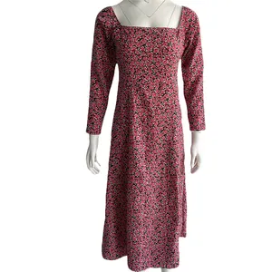Gaun Maxi Ukuran Plus untuk Wanita, Gaun Musim Panas Kasual Elegan Baru Bahan Lengan Panjang Musim Gugur, Gaun Maxi Ukuran Plus untuk Wanita
