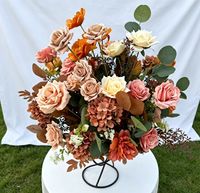 Bola de Flores Artificiales Hecha a Mano de 80/70/60/50/40/30cm, Centro de Mesa Decorativo para Bodas, Navidad y Eventos de Año Nuevo