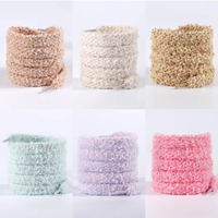 Lacets de chaussures personnalisés de haute qualité en peluche plate et moelleuse, dentelés, style décontracté, lacets de chaussures tendance et duveteux avec lacets