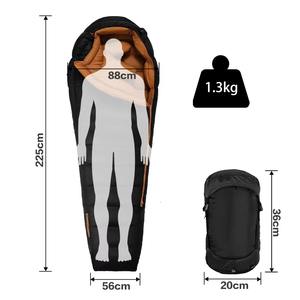 LLOYDBERG Compact 650FP Ultralight <span class=keywords><strong>Zero</strong></span> Degree Thermal Sleeping Bag Lightweight Envelope Duck Filling for Camping Extrêmement Cold - Product Image 2