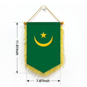 <span class=keywords><strong>Bandera</strong></span> de Mauritania Banner 20*30cm con borde de borla adecuado para la decoración <span class=keywords><strong>del</strong></span> Día de la cultura <span class=keywords><strong>del</strong></span> <span class=keywords><strong>Sahara</strong></span> - Product Image 1