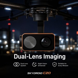 Caméra Skydroid C20 avec zoom 23x, stabilisateur trois axes, <span class=keywords><strong>vision</strong></span> nocturne, transmission d'images, drone télécommandé H16 H30 avec caméra <span class=keywords><strong>HD</strong></span> - Product Image 1