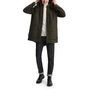 Parkas de estilo callejero para hombre, abrigo largo con capucha gruesa de talla grande, venta al por mayor - Product Image 3