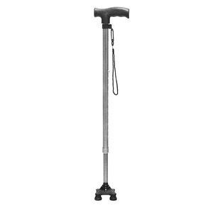 Canne de marche télescopique réglable Chaoyi en alliage d'aluminium, antidérapante, à quatre pieds, légère, pour personnes âgées, aide au soutien - Product Image 1