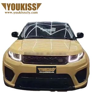 Kits de carrocería de piezas de reacondicionamiento de coche Youkiss para Land Rover <span class=keywords><strong>Evoque</strong></span> Upgrade <span class=keywords><strong>SVR</strong></span> con difusor trasero de rejilla con puntas Flog Lamp Grille - Product Image 2