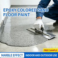 Peinture liquide de granit à effet marbre, auto-nivelante, époxy, à forte adhérence, de haute qualité, avec sable coloré, conforme RoHS, pour sols