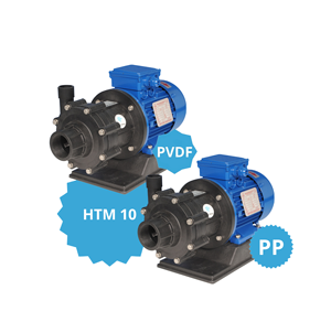 Bombas Centrífugas Magnéticas Italianas Modelo HTM 10 PP/PVDF con Motor de 0.55-1.1kW para Manipulación de Ácidos y Tratamiento de Aguas Residuales - Product Image 1
