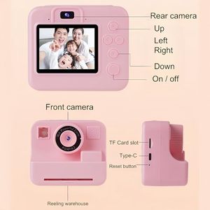Taşınabilir <span class=keywords><strong>Mini</strong></span> CMOS Dijital Kamera 3+ Yaş Çocuklar İçin Anında Baskı Fotoğraf Çekme Güvenli Mürekkepsiz Teknoloji Eğitici Oyuncak Depolama - Product Image 6