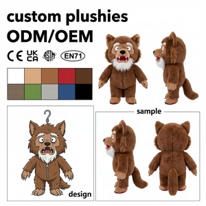 Peluches personnalisées en coton PP avec logo, jouets en peluche, poupées en peluche anime chibi avec cheveux gris et robe traditionnelle, cadeau d'anniversaire - Product Image 2