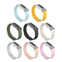 Bracelet de montre de remplacement pour Google Fitbit Air, entièrement enveloppant, avec cadre métallique, résistant à la transpiration et à l'eau, en nylon renforcé avec PU