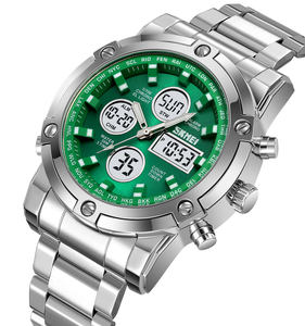 स्किमी 2556 डुअल डिस्प्ले पुरुष आउटडोर स्पोर्ट्स कलाई घड़ी पुरुषों की स्टाइलिश स्टेनलेस स्टील घड़ियाँ - Product Image 4