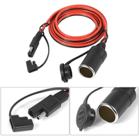 Cable Adaptador SAE a Encendedor de Cigarrillos Hembra de 24V 20A y 1.5M para Motocicleta, Venta al Por Mayor LanLin