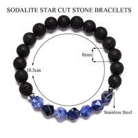 Bracelet en perles de pierre naturelle, pour aromathérapie, l'anxiété, diffuseur d'huile essentielle, série MB18151, 8mm, pour hommes et femmes