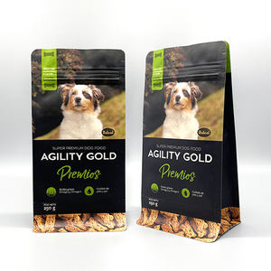 Impresión personalizada de plástico perro tratar embalaje 200g 500g 1kg 2kg fondo plano bolsa de comida para gatos Mylar cremallera Stand up bolsas de comida para mascotas - Product Image 3
