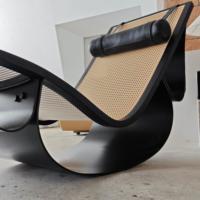 Chaise longue moderne en rotin tressé, chaise de luxe pour villa, chaise de détente avec structure en bois massif, chaise longue pour chambre à coucher, salon