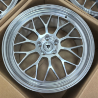 Jantes en alliage forgé Deep Polished Lip LM 5x114.3 brossées, jantes de course pour Chevy Corvette pour Ford Mustang GT