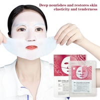 Masque facial en feuille de bio-collagène et rétinol, lot de 5, marque privée OEM, hydratation instantanée, lissant, raffermissant, anti-rides, végétalien, vente en gros