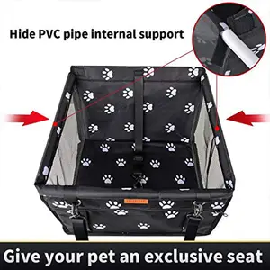 SUNNUO nouveau siège d'appoint pour chien de compagnie respirant et pliable panier de voiture pour animaux de compagnie petits et moyens animaux de compagnie impression voiture siège Portable - Product Image 3