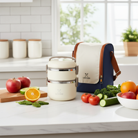 Ensemble de boîtes à lunch portables en acier inoxydable avec sac isotherme et ensemble de couverts pour enfants, préparation de repas pour les enfants, boîte à lunch à emporter