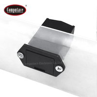 Boîtier de support de batterie en plastique noir standard PP3 (9V) à monter sur panneau, type tiroir 1 cellule pour 94V-2, température de fonctionnement de -20°C à 85°C