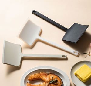 Custom in New Wide Pancake Spatula Flipper - Heat Resistant Extra Large <b>Silicone</b> Turner for Non-Stick Cookware & Griddle - Product Image 1