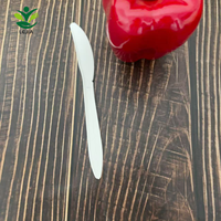 Haute qualité 6 pouces couteau biodégradable jetable fécule de maïs couverts fécule de maïs vaisselle pour les fêtes et événements