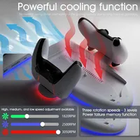 2024 ps5 support mince et station de refroidissement avec éclairage LED RVB et contrôleur mince PS5 chargeur rapide pour disque mince playstation 5