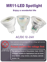 Mini projecteur LED MR11 GU4 AC/DC 12-24V 3W Ampoules 3000K-6000K Lumière pour plafonniers Remplace les lampes halogènes