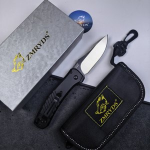 ZMRYDS Aluminum-Handled Folding Knife S30V Steel Spear Point DIY <b>Camping</b> Thumb Stud Pocket Knife OEM FD1004 - Product Image 2