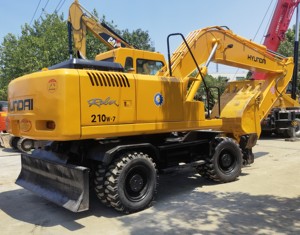 Excavadora de ruedas Hyundai 210W-7 de segunda mano Maquinaria de construcción de buen rendimiento Hyundai 210w-7 en venta - Product Image 1