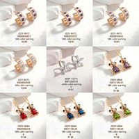 Pendientes de Aro con Zirconia en Forma de Corazón Arcoíris XUPING, Pendientes de Moda Chapados en Oro de 18K, Joyería con Dije de Corazón para Fiestas y Regalos de Amor
