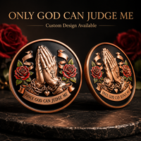 Pièce de monnaie religieuse Jésus en cuivre pur 999 de 1 oz, relief 3D, couleur UV, effet proof-like, symbole de l'espoir et de l'amour divin, artisanat métallique artistique