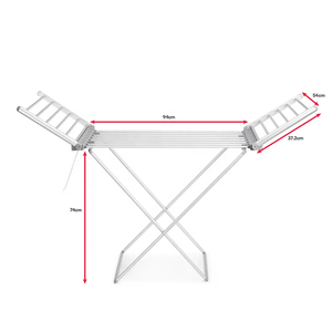 Stendibiancheria Elettrico Pieghevole e Smontabile in Alluminio a Doppio Livello, Resistente, per Bagno, Soggiorno, <span class=keywords><strong>Armadio</strong></span> e Scarpe - Product Image 3