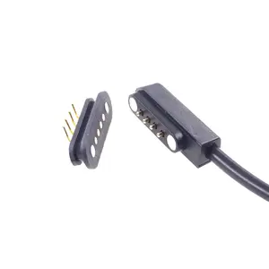Hoge Kwaliteit Sterke Magnetische Connector Paring Kabel Beschikbaar Usb Mannelijke Naar Vrouwelijke 4 Pin Pogo Pin Magnetische