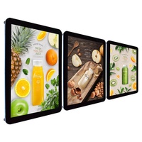 Support d'affichage magnétique rectangulaire pour panneau lumineux, porte-affiches LED ultra-mince en aluminium, sur pied, décoratif et écologique