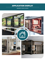 Fenêtre à double vitrage pliante ZEKIN, norme américaine NFRC, cadre en aluminium, pour ouverture verticale, pour villas