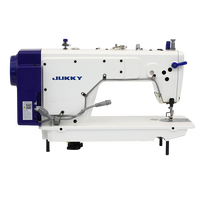 JUKKY Nouveau Modèle Machine à Coudre Industrielle à Entraînement Direct, Pied Prenant, Point Noué, Plateforme Plate, Haute Vitesse, pour Usage Domestique et Salopettes