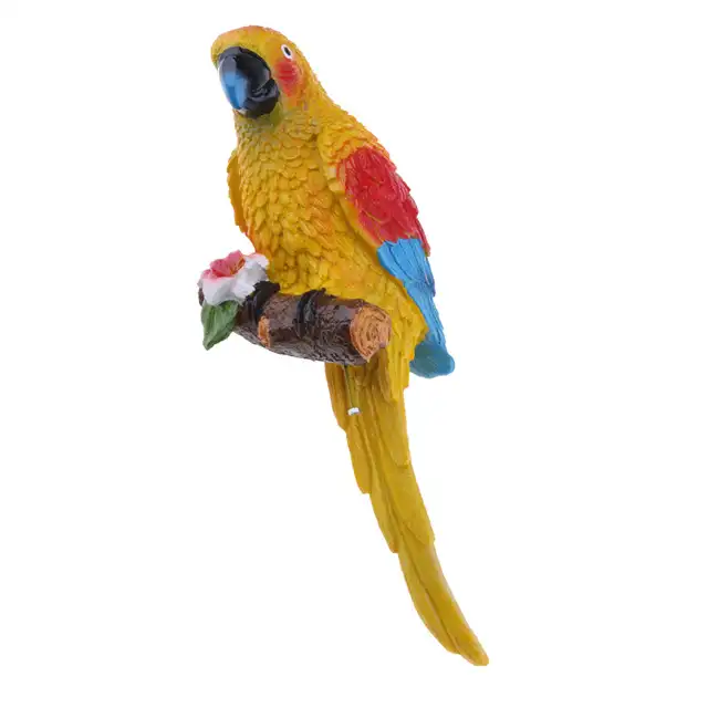 Африканский попугай, орнамент из смолы, милые фигурки попугаев для домашнего декора