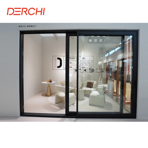 Rail encastré en aluminium sur mesure pour porte <span class=keywords><strong>coulissante</strong></span>, cadre fin, rupture de pont thermique écoénergétique, <span class=keywords><strong>prix</strong></span> des portes coulissantes en verre pour patio Lowes - Product Image 6