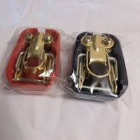 140g/SET 2V Bornes de batterie de voiture à connexion rapide en acier plaqué laiton et en plastique avec protection