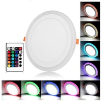 Éclairage pour cuisine, chambre, salle de bain, bureau à domicile, lampe ronde carrée à montage en surface, panneau LED encastré au plafond RGB