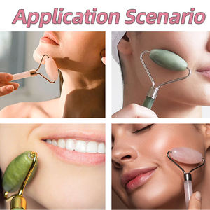 Premium reçine yeşim rulo pembe/yeşil özel Logo anti-kırışıklık Gua Sha masaj aleti - Product Image 6