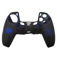 Coque de protection anti-rayures en silicone avec motif fantôme mummy gravé au laser pour manette PS5 DualSense, avec grip amélioré