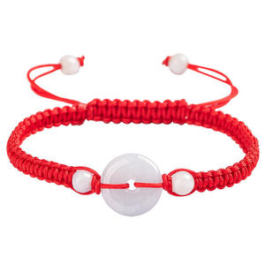 หยกพม่าธรรมชาติ หยกเจไดต์ ปิงอัน บัคเคิล สร้อยข้อมือหยกถัก สำหรับผู้ชายและผู้หญิง หยกขายส่งทั่วไป SL11 - Product Image 5