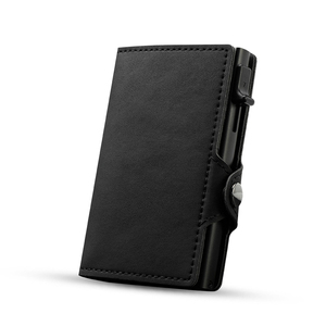 Casekey Lightweight Aluminum Alloy Credit <b>Card</b> Holder RFID Blocking for Cardholder <b>Box</b> Slide Button Closure Wallet 1.6cm Thick - Product Image 1