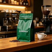 Sachet Doypack Personnalisé Refermable pour Grains de Café, Scellé sur Huit Côtés, Emballage pour Aliments pour Animaux de Compagnie