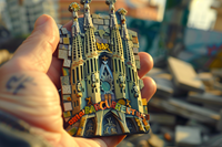 Vente promotionnelle Aimant de réfrigérateur en résine 3D personnalisé populaire de Barcelone et aimant de réfrigérateur Souvenir touristique